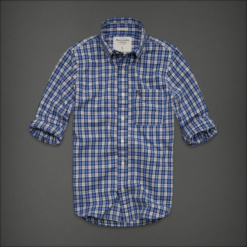Abercrombie Fitch Hombres Plaid Camisa AF6972